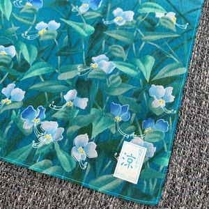 Japanese traditional dyed floral handkerchief